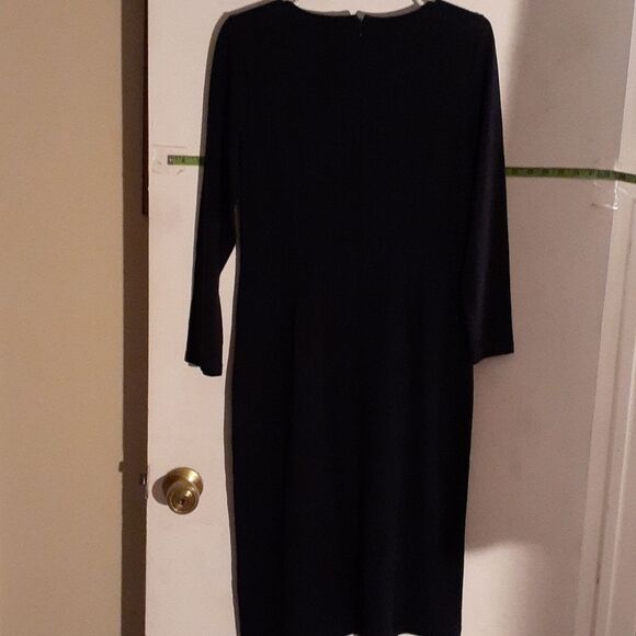 J. Crew cotton knit fitted dress dark Navy 8p 8 p petite Coastal Classic preppy - Picture 8 of 11